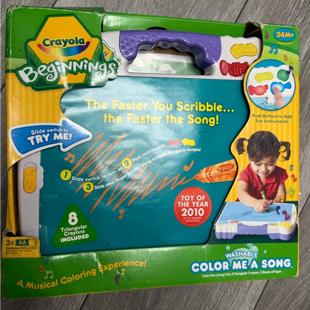 Crayola Beginnings *Rare* Washable Color Me a Song Musical Drawing